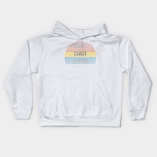 Vintage best dad ever sunset Kids Hoodie